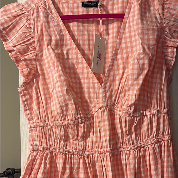 Vineyard Vines Pink and White V-Neck Sundress - Picture 2 of 8